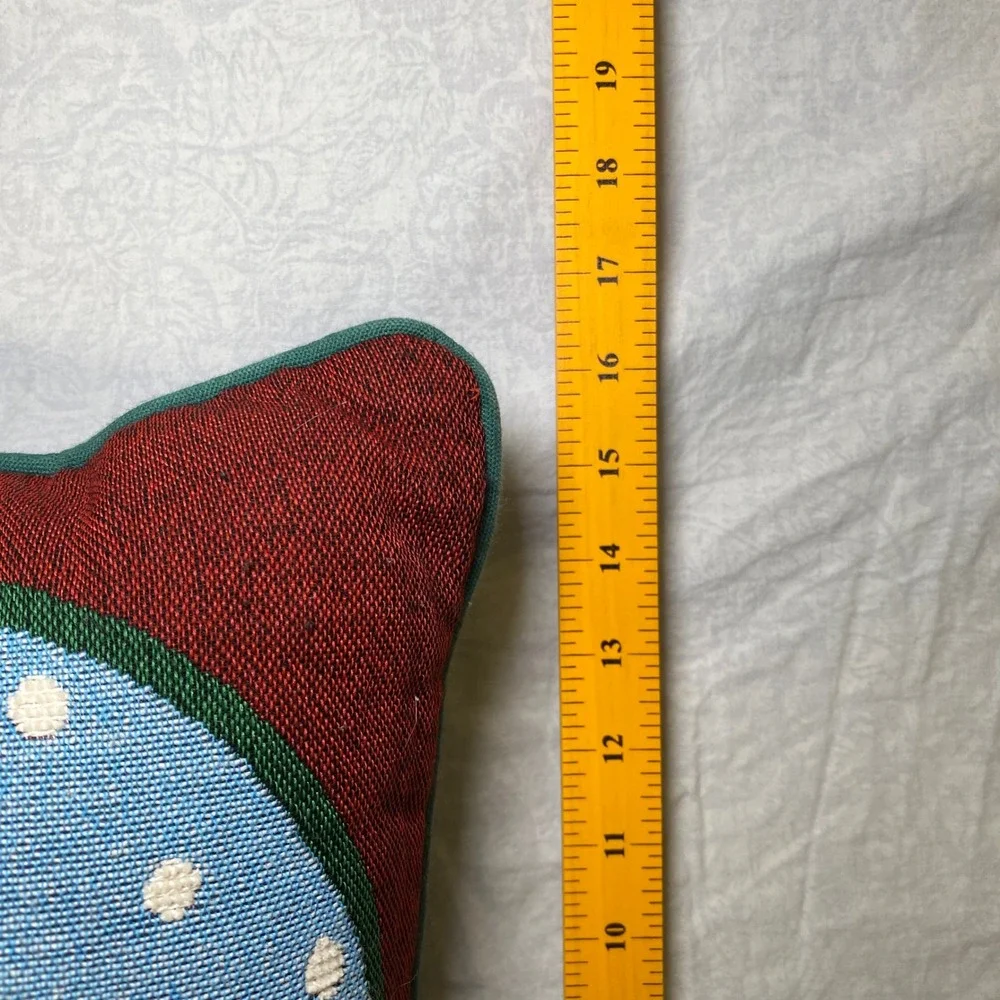 Vintage Christmas Santa Snow Globe‎ Tapestry Throw Pillow 11x16 Holiday Decor